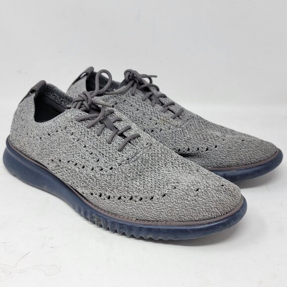 Cole‎ Haan 2.Zerogrand Stitchlite Oxford Gray Shoes Men's 8.5 - Picture 1 of 8